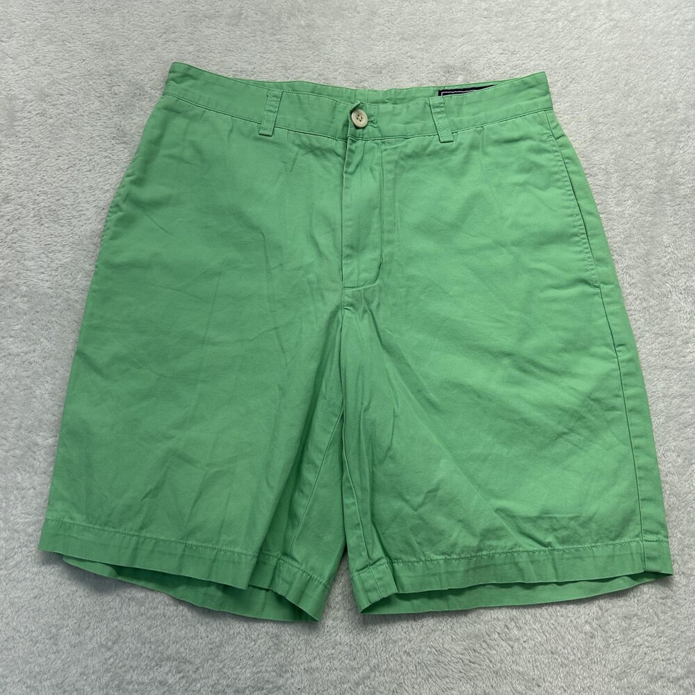 Vineyard Vines Shorts Mens 30 Green Club Short Chino Cotton Flat Front 8 Inseam